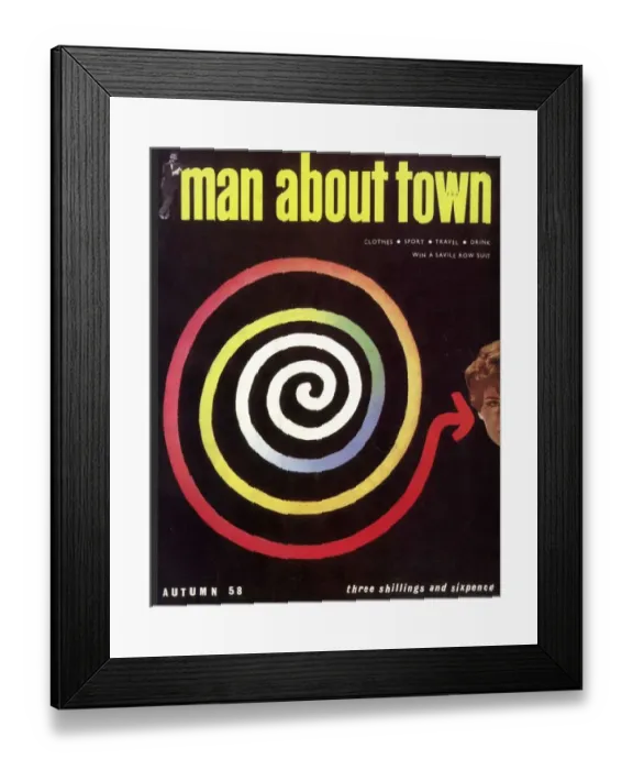 Framed Print : Man About Town 1958 1950s UK magazines