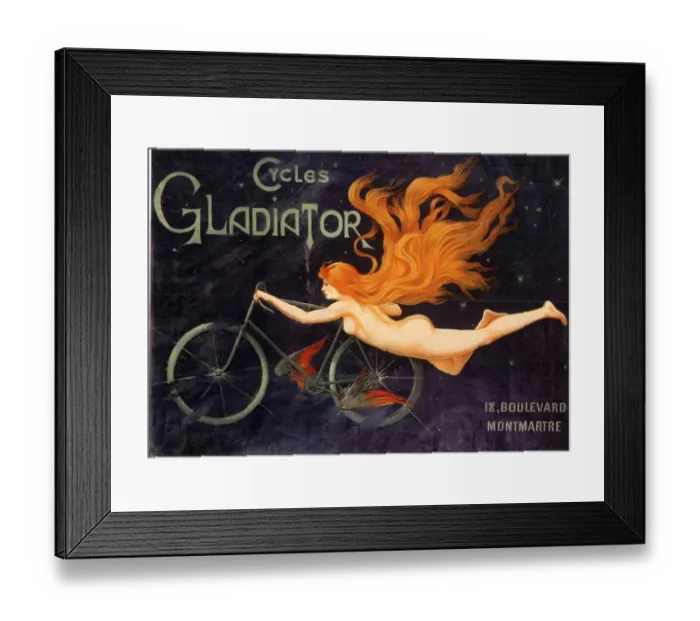 Framed Print : 1905 1900s France gladiator bicycles bikes cycling cycles Massias