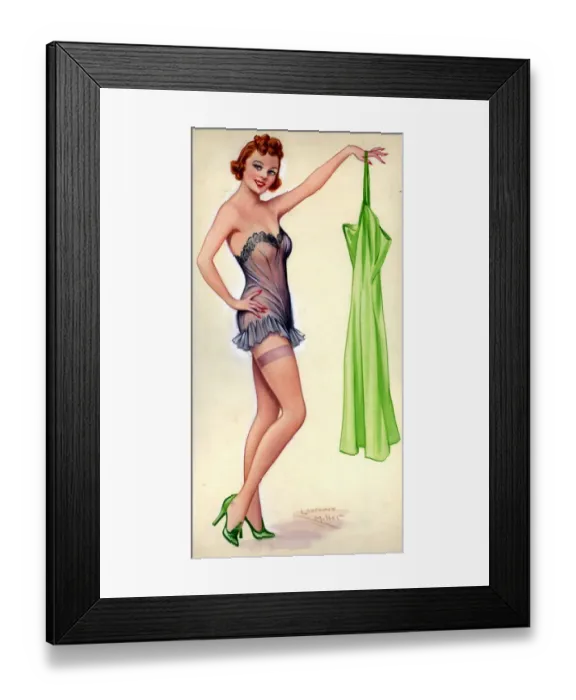Framed Print : Pinups 1940s UK Laurence Miller pin-up pinups pin-ups striptease