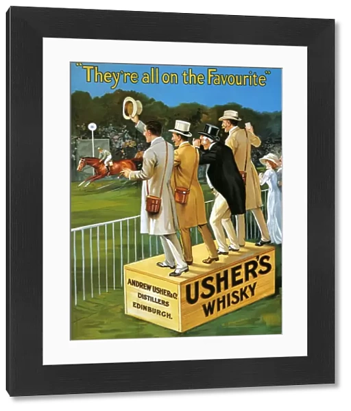 Ushers 1911 1910s UK whisky alcohol whiskey advert Ushers Scotch Scottish racing
