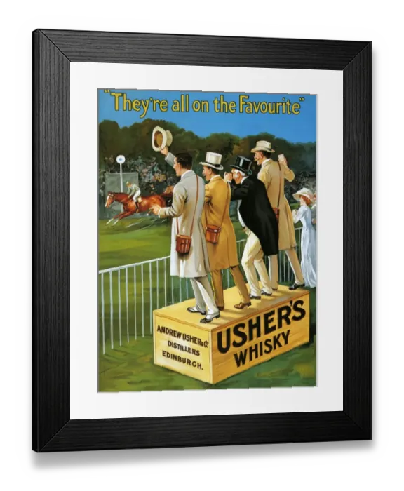 Framed Print : Ushers 1911 1910s UK whisky alcohol whiskey advert Ushers Scotch Scottish racing Framed Print : Ushers 1911 1910s UK whisky alcohol whiskey advert Ushers Scotch Scottish racing