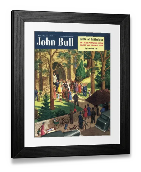 Framed Print : John Bull 1950s UK love marriages weddings brides bridegrooms churches magazines Framed Print : John Bull 1950s UK love marriages weddings brides bridegrooms churches magazines