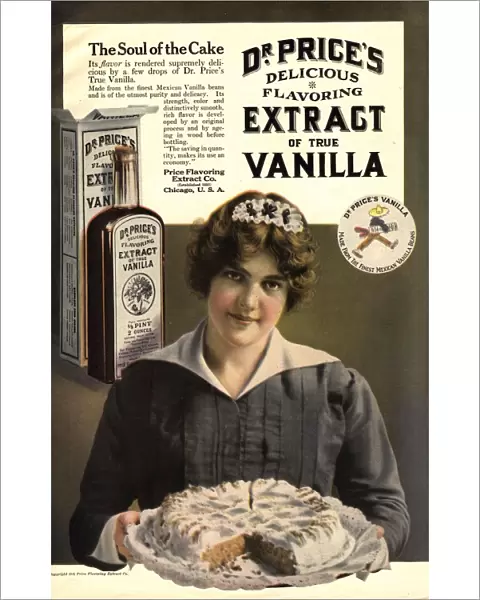 1900s USA cooking dr prices vanilla maids servants cakes baking