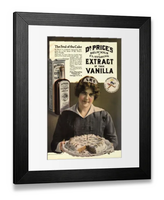 Framed Print : 1900s USA cooking dr prices vanilla maids servants cakes baking