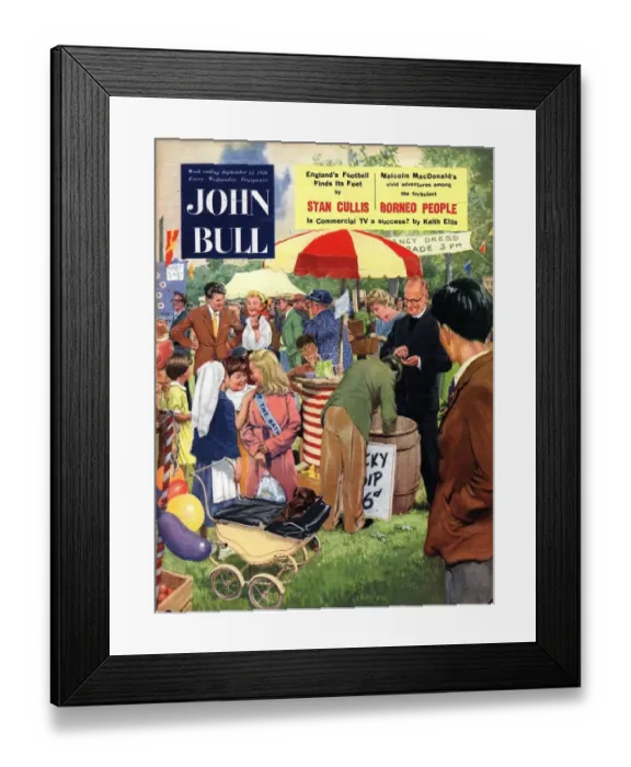 Framed Print : John Bull 1956 1950s UK schools churches fetes vicars magazines Framed Print : John Bull 1956 1950s UK schools churches fetes vicars magazines