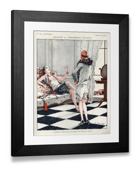 Framed Print : 1920s, France, La Vie Parisienne, Magazine Plate Framed Print : 1920s, France, La Vie Parisienne, Magazine Plate