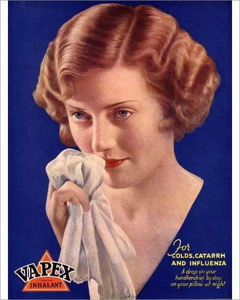 1930s UK vapex colds flu sneezing sneezes blowing your noses medical medicine