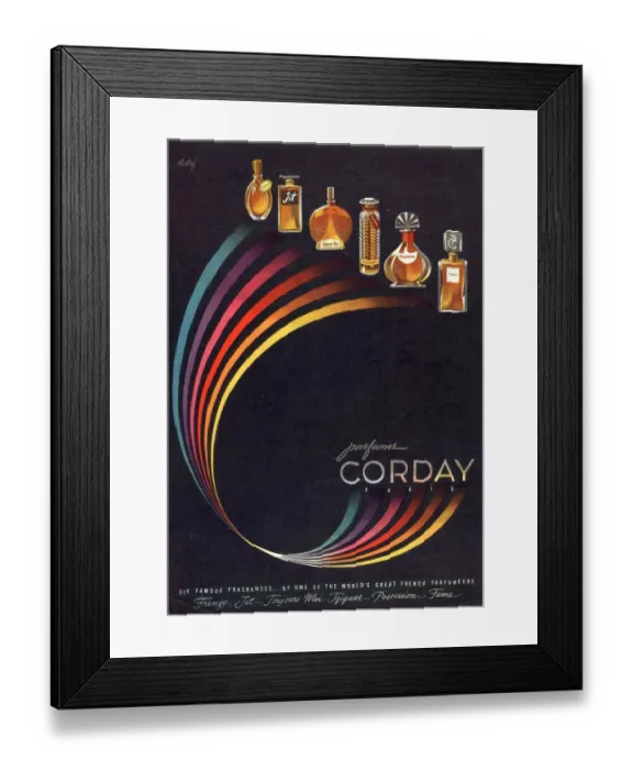 Framed Print : 1940s USA corday womens Framed Print : 1940s USA corday womens