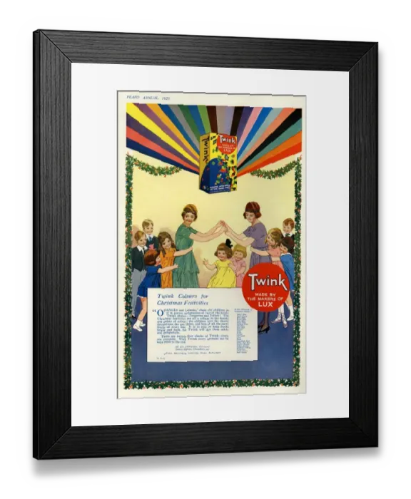 Framed Print : Twink 1923 1920s UK cc lux washing powders detergent Framed Print : Twink 1923 1920s UK cc lux washing powders detergent