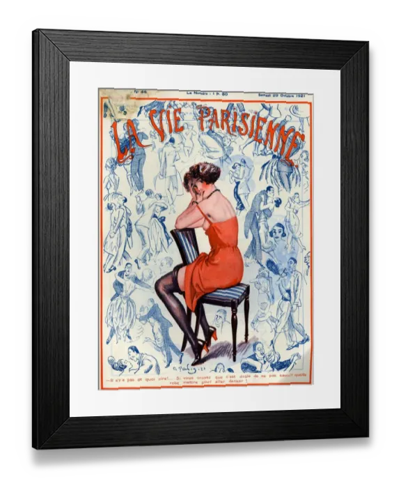 Framed Print : 1920s France La Vie Parisienne Magazine Cover Framed Print : 1920s France La Vie Parisienne Magazine Cover