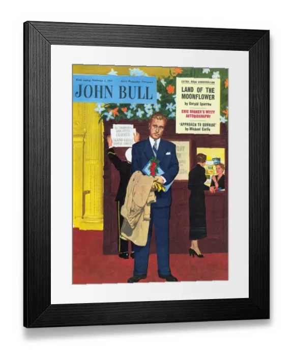 Framed Print : John Bull 1950s UK dating waiting stood-up magazines Framed Print : John Bull 1950s UK dating waiting stood-up magazines