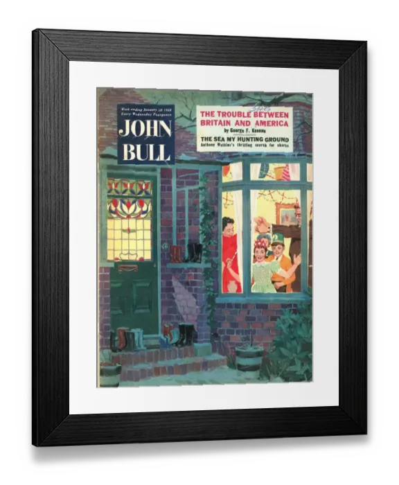 Framed Print : John Bull 1950s UK birthdays childrens party magazines Framed Print : John Bull 1950s UK birthdays childrens party magazines