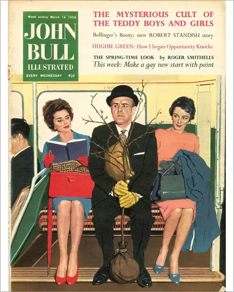 John Bull 1950s UK pinstripe bowler hats commuters buses city gents routemasters