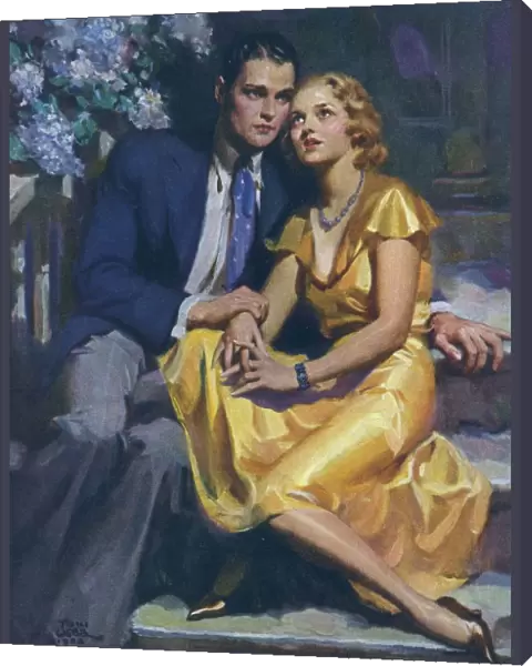 Romance 1933 1930s UK womens story illustrations E M Jackson lovers