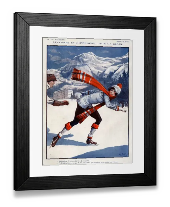 Framed Print : La Vie Parisienne 1924 1920s France Georges Pavis illustrations ice-skating ice Framed Print : La Vie Parisienne 1924 1920s France Georges Pavis illustrations ice-skating ice