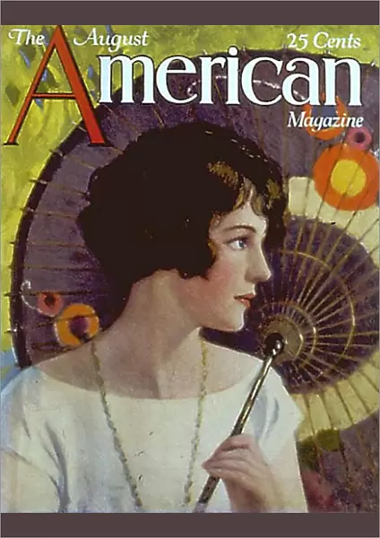 The American 1920s USA mcitnt magazines womens portraits parasols umbrellas
