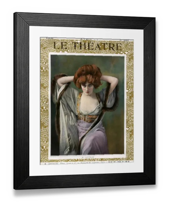 Framed Print : Le Theatre, 1900s, France Framed Print : Le Theatre, 1900s, France