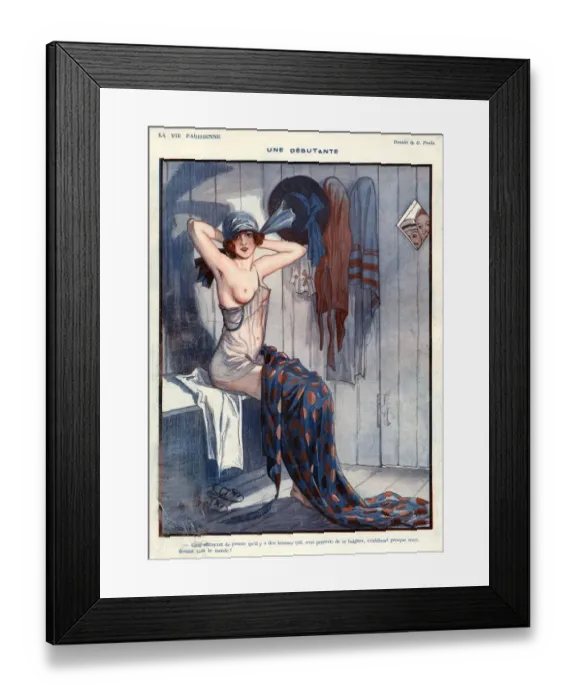 Framed Print : La Vie Parisienne 1919 1920s France Georges Pavis illustrations erotica underarm
