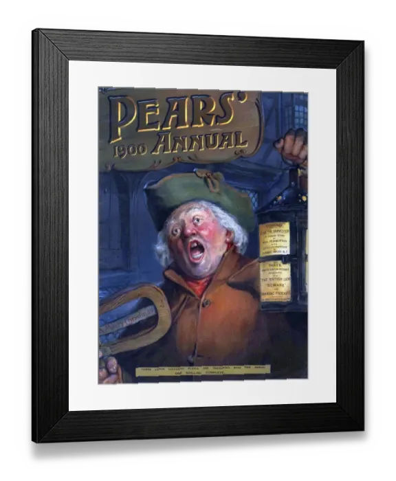 Framed Print : Pears Annual 1900 1900s UK cc town crier lanterns Framed Print : Pears Annual 1900 1900s UK cc town crier lanterns