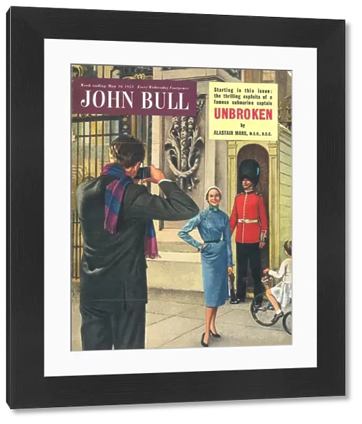 John Bull 1950s UK holidays tourists changing of the guards buckingham palace cameras
