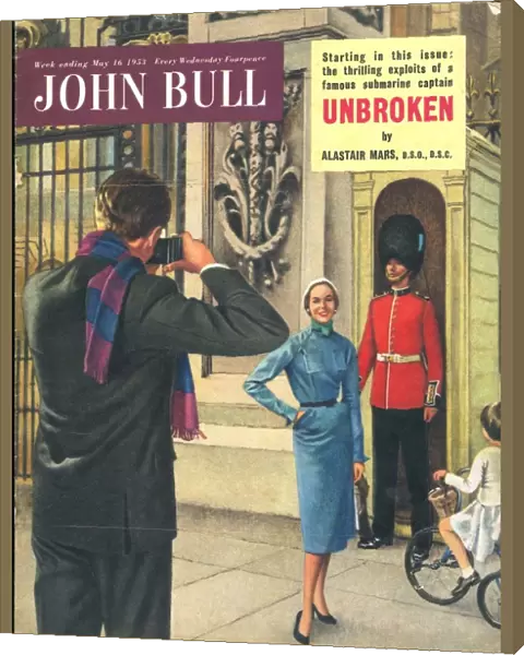 John Bull 1950s UK holidays tourists changing of the guards buckingham palace cameras