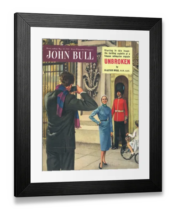 Framed Print : John Bull 1950s UK holidays tourists changing of the guards buckingham palace cameras Framed Print : John Bull 1950s UK holidays tourists changing of the guards buckingham palace cameras