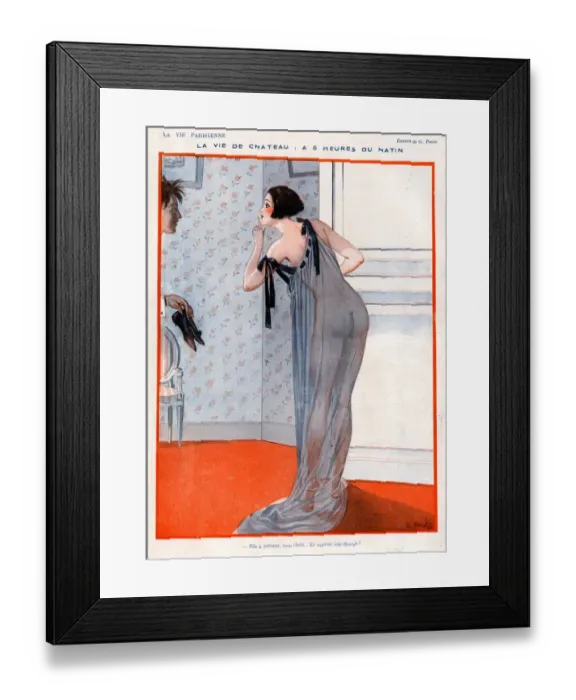 Framed Print : La Vie Parisienne 1920s France Georges Pavis illustrations erotica affairs affair Framed Print : La Vie Parisienne 1920s France Georges Pavis illustrations erotica affairs affair