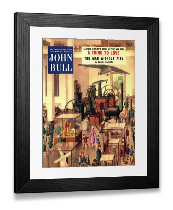 Framed Print : John Bull 1950s UK art museums the science magazines Framed Print : John Bull 1950s UK art museums the science magazines
