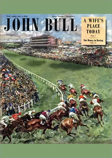 John Bull 1949 1940s UK horses horse racing magazines