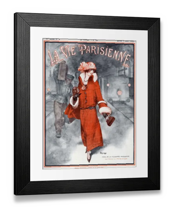 Framed Print : La Vie Parisienne 1923 1920s France CHerouard illustrations magazines womens hats Framed Print : La Vie Parisienne 1923 1920s France CHerouard illustrations magazines womens hats