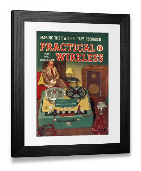Framed Print : Practical Wireless 1950s UK diy radios tape recorders magazines tapes do it yourself Framed Print : Practical Wireless 1950s UK diy radios tape recorders magazines tapes do it yourself
