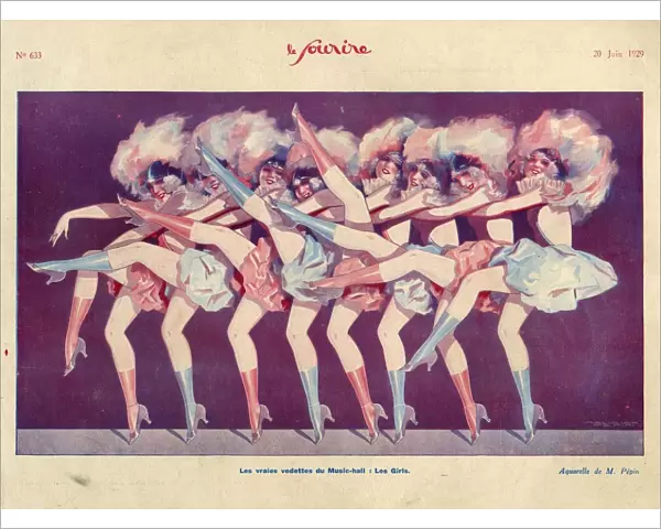Le Sourire 1920s France can-can cancan Paris Pigalle illustrations