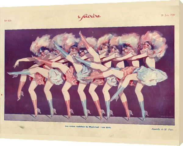 Le Sourire 1920s France can-can cancan Paris Pigalle illustrations