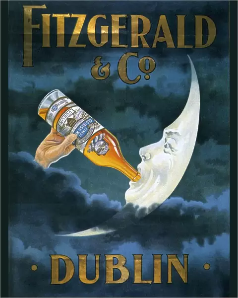 Fitzgerald and Co 1911 1910s UK whisky alcohol whiskey advert Irish moon drinking
