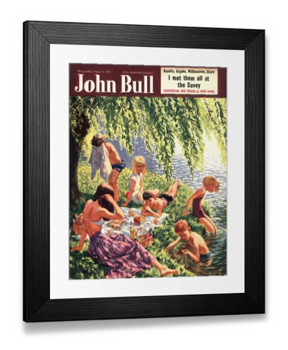 Framed Print : John Bull 1951 1950s UK picnics magazines Framed Print : John Bull 1951 1950s UK picnics magazines