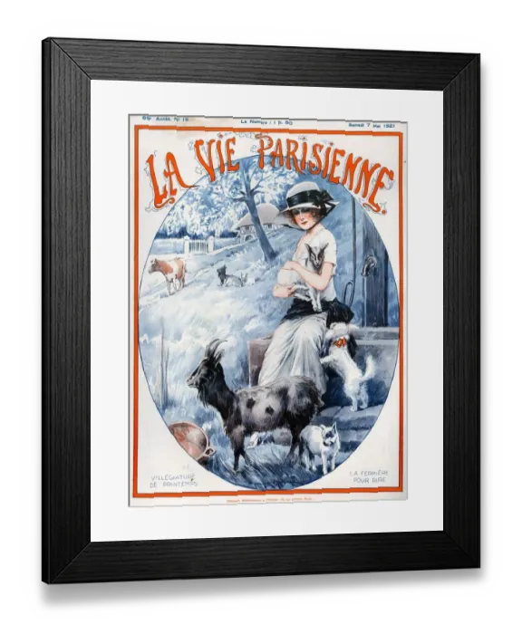 Framed Print : 1920s France La Vie Parisienne Magazine Cover Framed Print : 1920s France La Vie Parisienne Magazine Cover