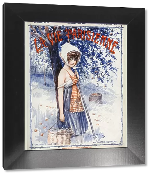 La Vie Parisienne 1919 1910s France Maurice Milliere magazines fruit picking apples