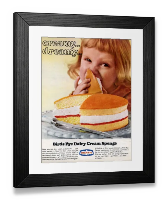 Framed Print : Birds Eye, 1960s, UK Framed Print : Birds Eye, 1960s, UK