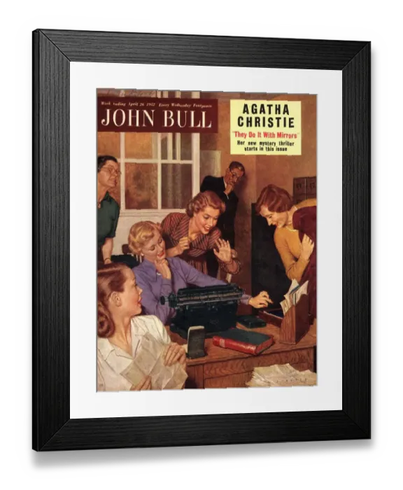 Framed Print : John Bull 1952 1950s UK john bull secretaries and bosses engagement marriages secretary Framed Print : John Bull 1952 1950s UK john bull secretaries and bosses engagement marriages secretary