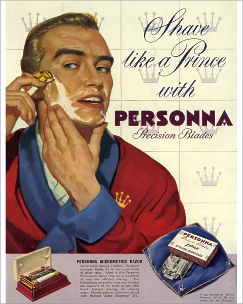 Personna 1953 1950s UK shaving mens shaving blades razors