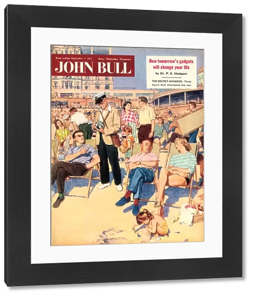John Bull 1957 1950s UK holidays beaches seaside seaside deck chairs paying collection