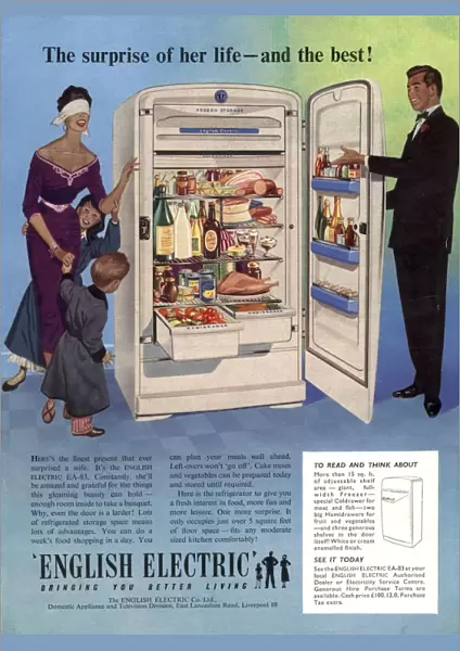 1955 1950s UK english electric fridges housewife housewives appliances refridgerators