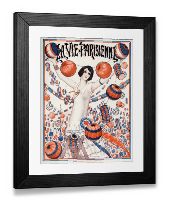 Framed Print : La Vie Parisienne 1924 1920s France Armand Vallee magazines decorations Framed Print : La Vie Parisienne 1924 1920s France Armand Vallee magazines decorations