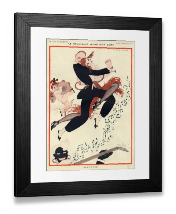 Framed Print : La Vie Parisienne 1919 1910s France G Barbier illustrations erotica black and white Framed Print : La Vie Parisienne 1919 1910s France G Barbier illustrations erotica black and white