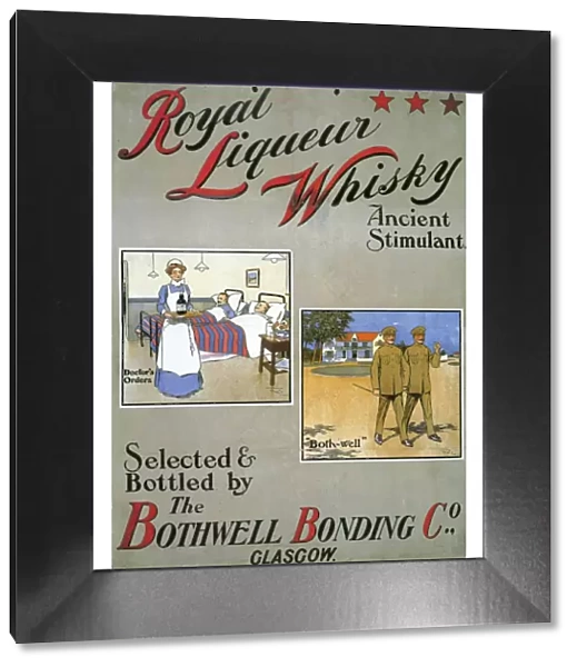 Royal Liqueurs 1909 1900s UK whisky alcohol whiskey advert Scotch nurses