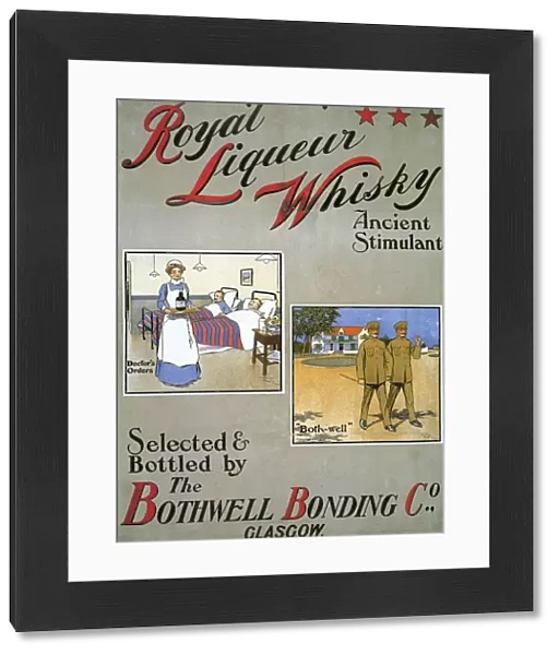Royal Liqueurs 1909 1900s UK whisky alcohol whiskey advert Scotch nurses