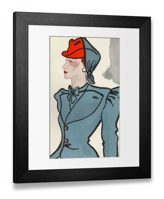 Framed Print : Womens Fashion 1930s 1939 1930s UK womens portraits hats Framed Print : Womens Fashion 1930s 1939 1930s UK womens portraits hats