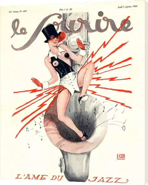 Le Sourire 1920s France glamour music saxophones erotica magazines