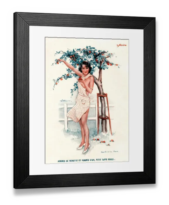 Framed Print : Le Sourire 1930s France erotica apples magazines Framed Print : Le Sourire 1930s France erotica apples magazines