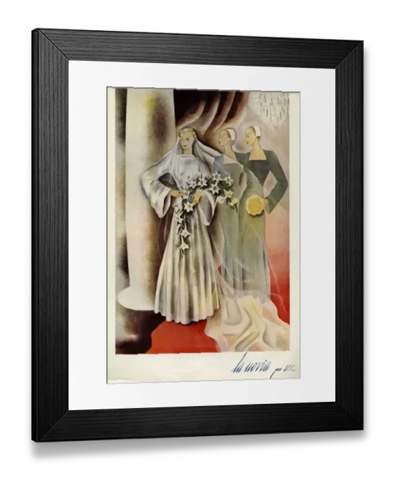 Framed Print : La Movia 1944 1940s Spain cc brides weddings dresses wedding womens bridesmaids Framed Print : La Movia 1944 1940s Spain cc brides weddings dresses wedding womens bridesmaids